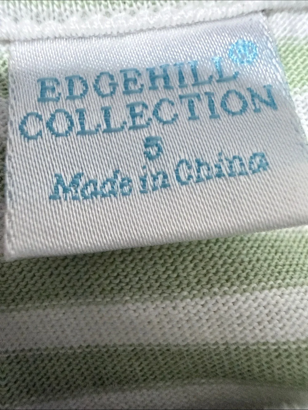 Edgehill Collection White Elastic Waist Pants with Green-Striped Polo for boys 5